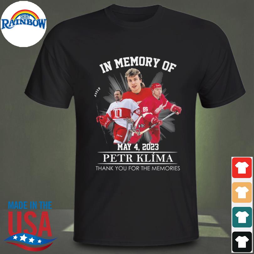 In memory of Petr Klima Detroit Red Wings thank you for the memories signature shirt