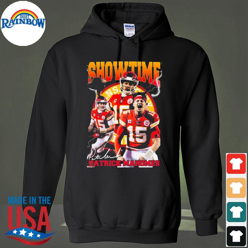 Official Number 15 Kansas City Chief Showtimes Patrick Mahomes t-shirt,  hoodie, sweater, long sleeve and tank top