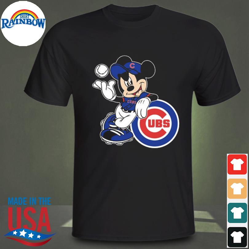 Baseball Mickey Team Chicago Cubs Hoodie 