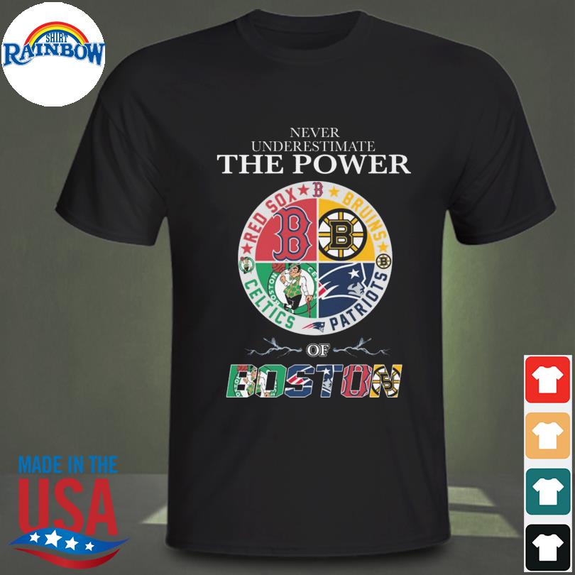 Bruins Shirt Never Underestimate The Power Of Red Sox Celtics