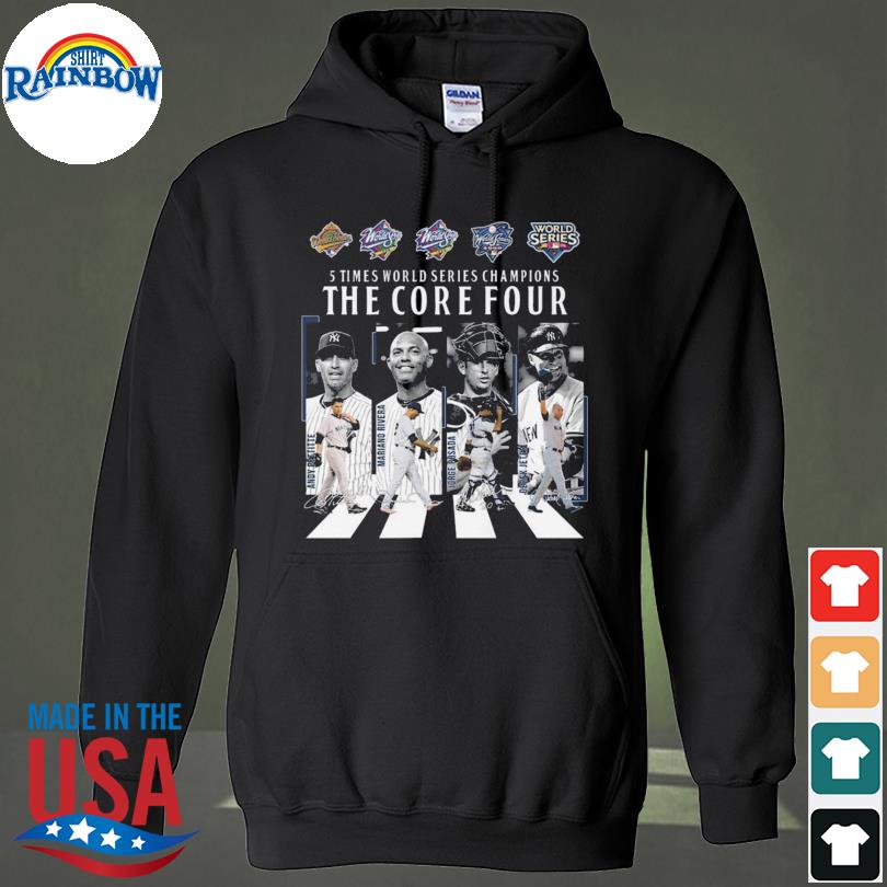 Five time world series champions the core four New York Yankees signatures  shirt, hoodie, sweater, long sleeve and tank top