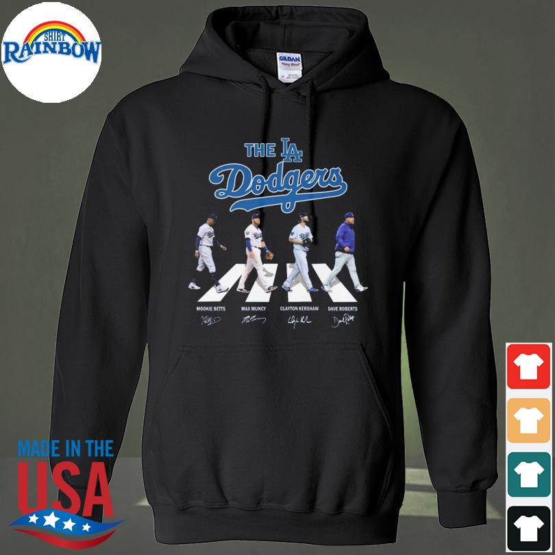 The Dodgers Abbey Road Mookie Betts Max Muncy Clayton Kershaw And Dave  Roberts Signatures Shirt, hoodie, sweater, long sleeve and tank top