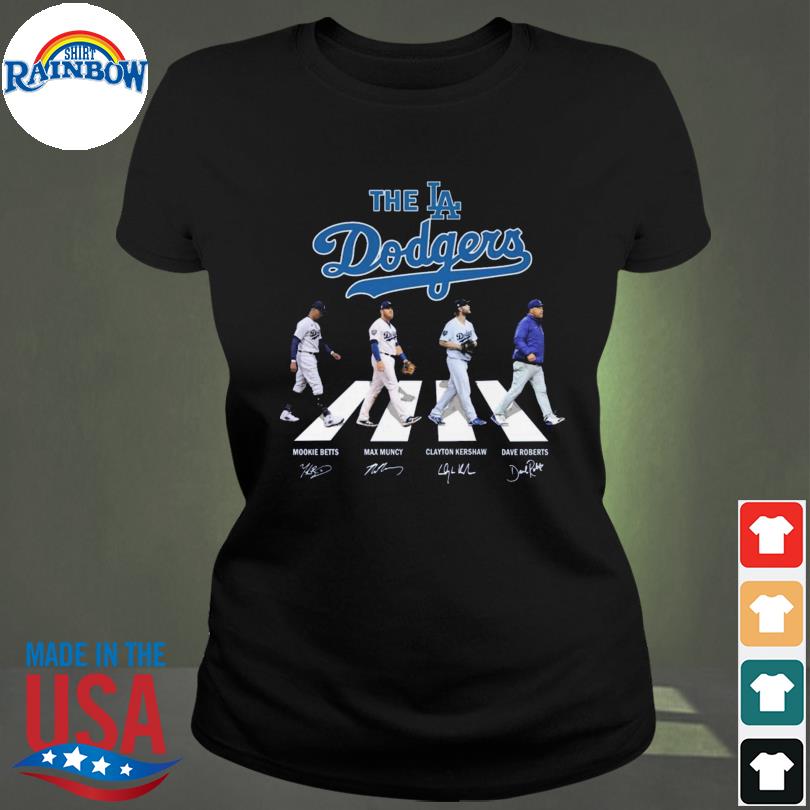 Official The Los Angeles Dodgers Betts Muncy Kershaw And Roberts Abbey Road  2023 Signatures Hoodie - Long Sleeve T Shirt, Sweatshirt, Hoodie, T Shirt