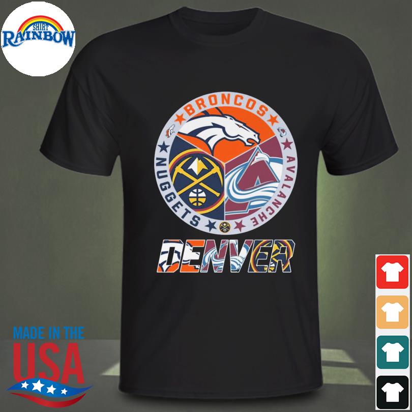 Logo Denver broncos Colorado avalanche denver nuggets championship logo  2023 shirt, hoodie, longsleeve, sweater