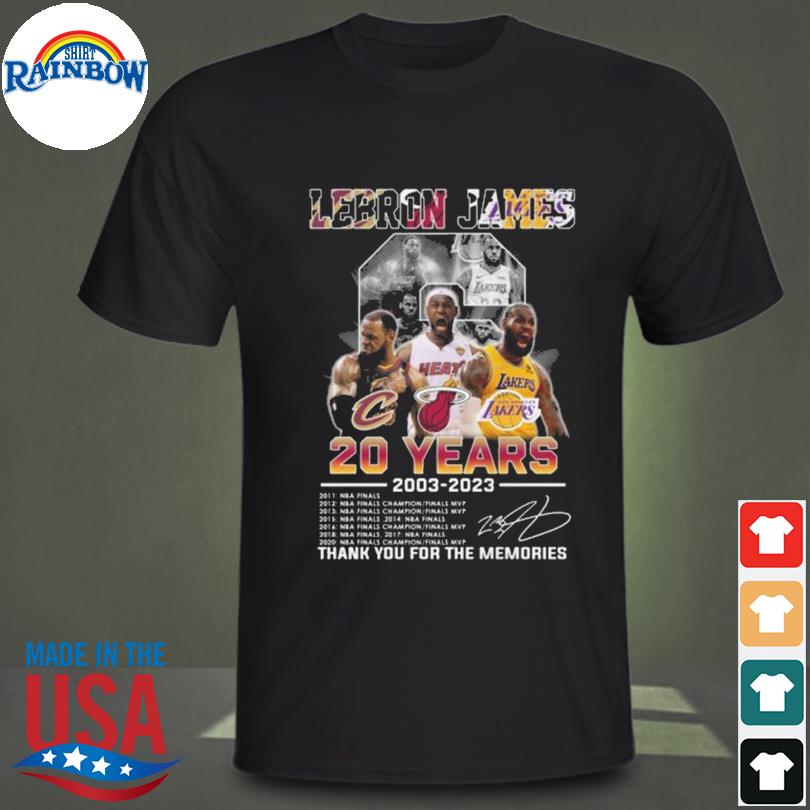 Product lebron James 20 Years 2003 2023 Champions T Shirt, hoodie