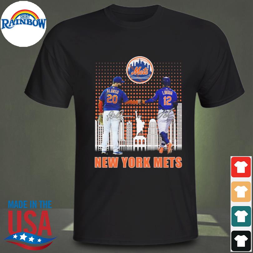 New York Mets Alonso Lindor Skyline signatures 2023 shirt, hoodie, sweater,  long sleeve and tank top