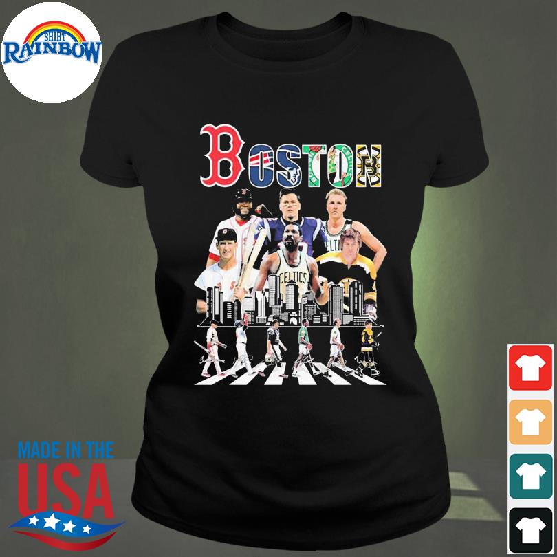 Boston Sports Abbey Road Teams Players Signatures T-shirt Hoodie