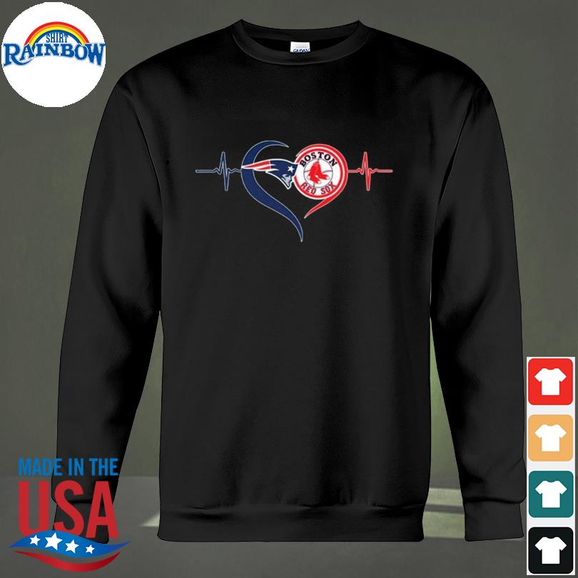 New England Patriots And Boston Red Sox heartbeat 2023 shirt, hoodie,  longsleeve tee, sweater