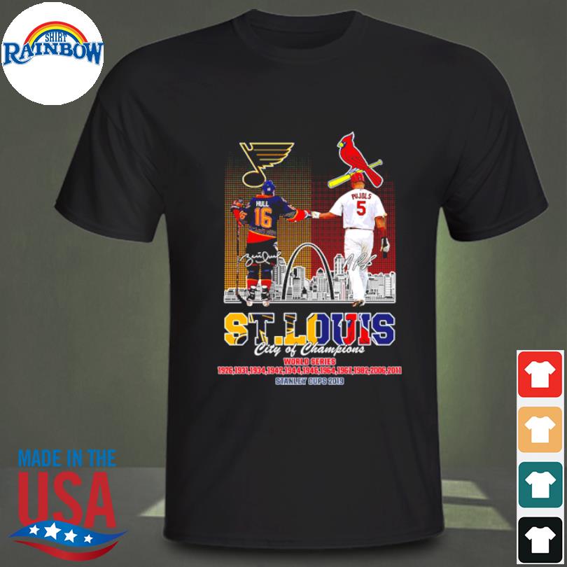 ST Louis City Of Champions Cardinals And Blues St. Louis Cardinals St. Louis  Blues signature shirt, hoodie, sweater, long sleeve and tank top