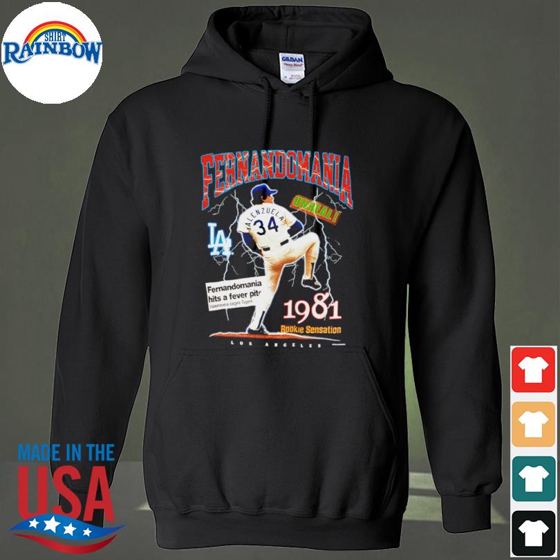 Official Number 34 Fernandomania Los Angeles Dodgers Fernando Valenzuela  Shirt, hoodie, sweater, long sleeve and tank top