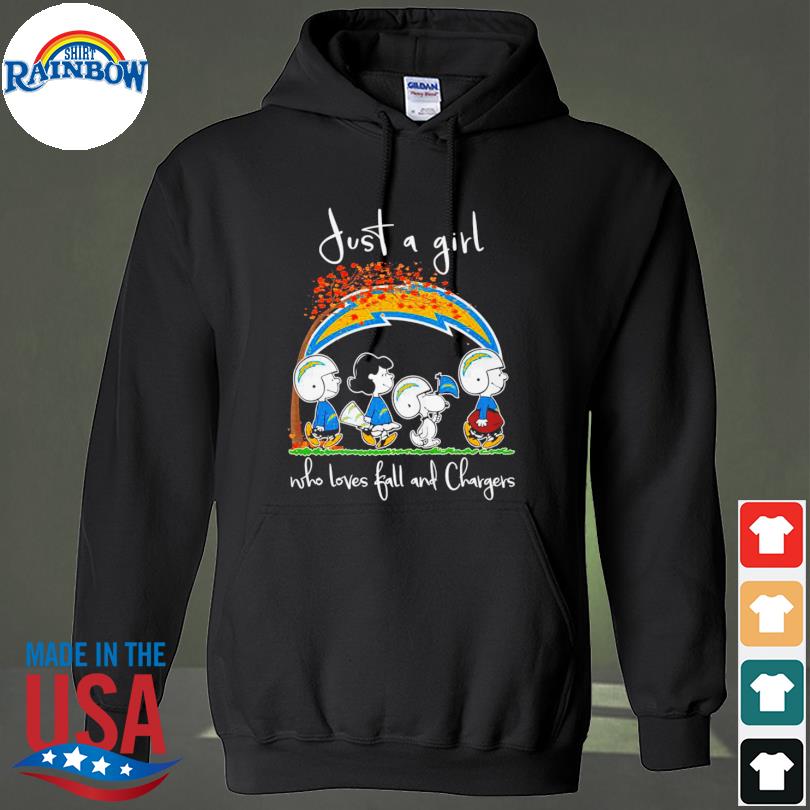 Just a girl who loves fall and chargers shirt, hoodie, sweater, long sleeve  and tank top