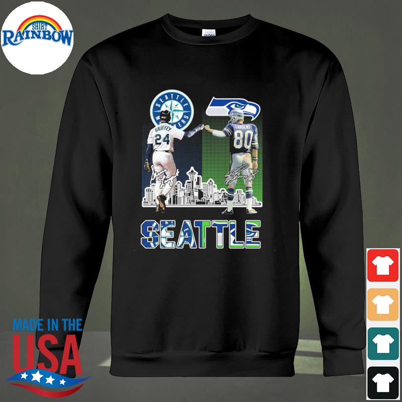 Ken Griffey Jr. and Steve Largent Seattle Mariners And Seahawks signatures  shirt, hoodie, sweater, long sleeve and tank top