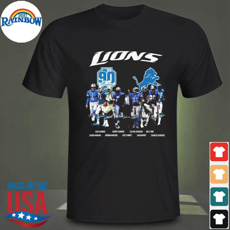 Detroit Lions 90 Seasons Signatures Shirt, hoodie, sweater, long sleeve and  tank top