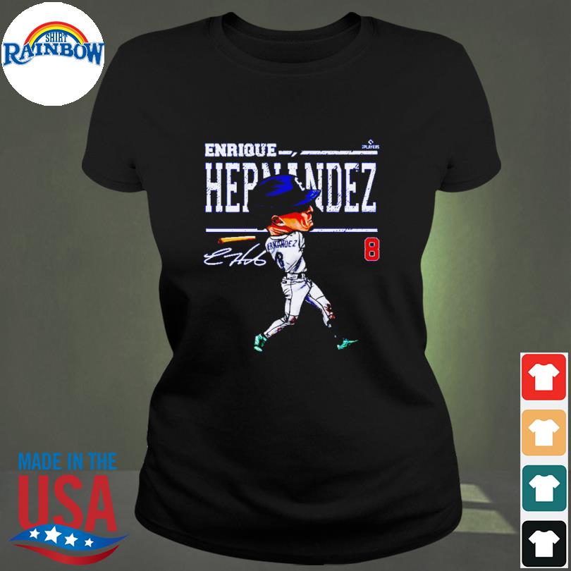 Enrique Hernandez Los Angeles D Cartoon Baseball Shirt