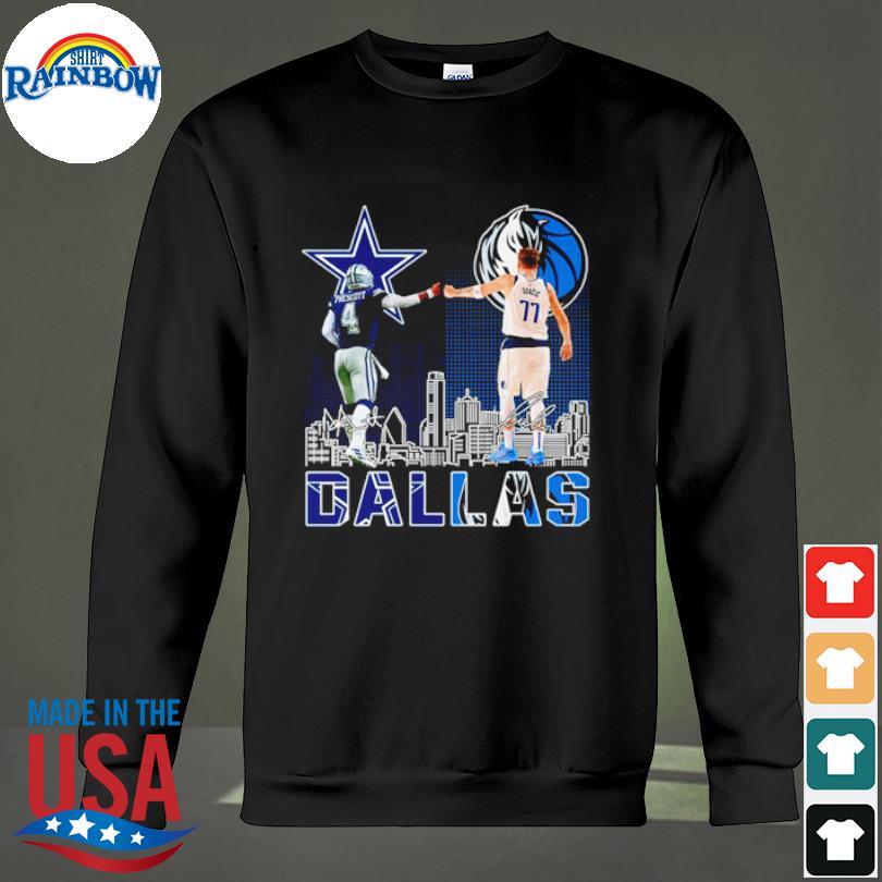 Official dallas Cowboys Prescott And Mavericks Doncic City Champion Shirt,  hoodie, sweater, long sleeve and tank top