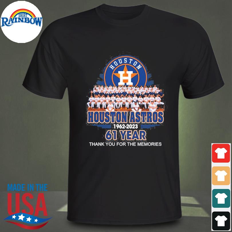 Houston Astros 1962 2023 61 Years Thank You For The Memories Signature New  shirt, hoodie, sweater, long sleeve and tank top