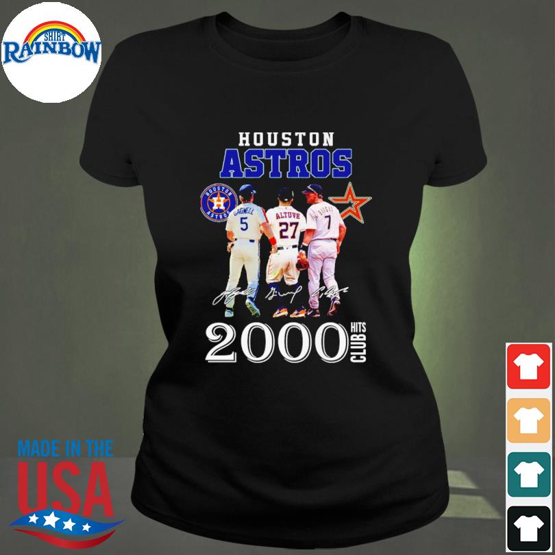 Official houston astros 2000 hits club signature T-shirt, hoodie