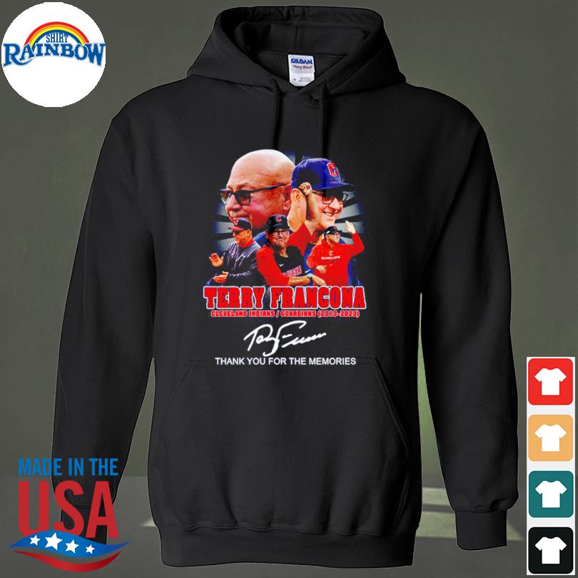 Terry Francona Cleveland Indians Guardians Signature Thank You For The  Memories Shirt, hoodie, longsleeve tee, sweater