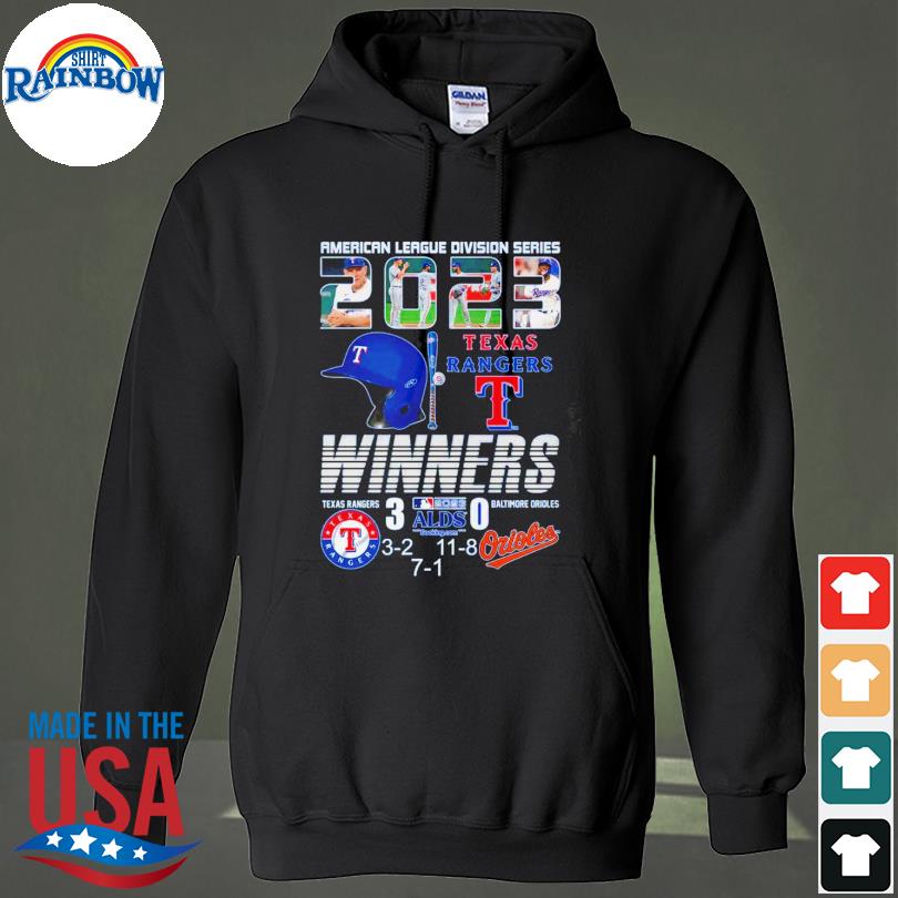 American League Division Series 2023 Texas Rangers Winners 3 – Baltimore  Orioles 0 Shirt, hoodie, sweater, long sleeve and tank top