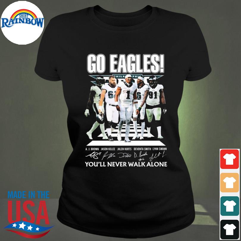 You'll Never Walk Alone Philadelphia Eagles Abbey Road Signatures Shirt -  teejeep