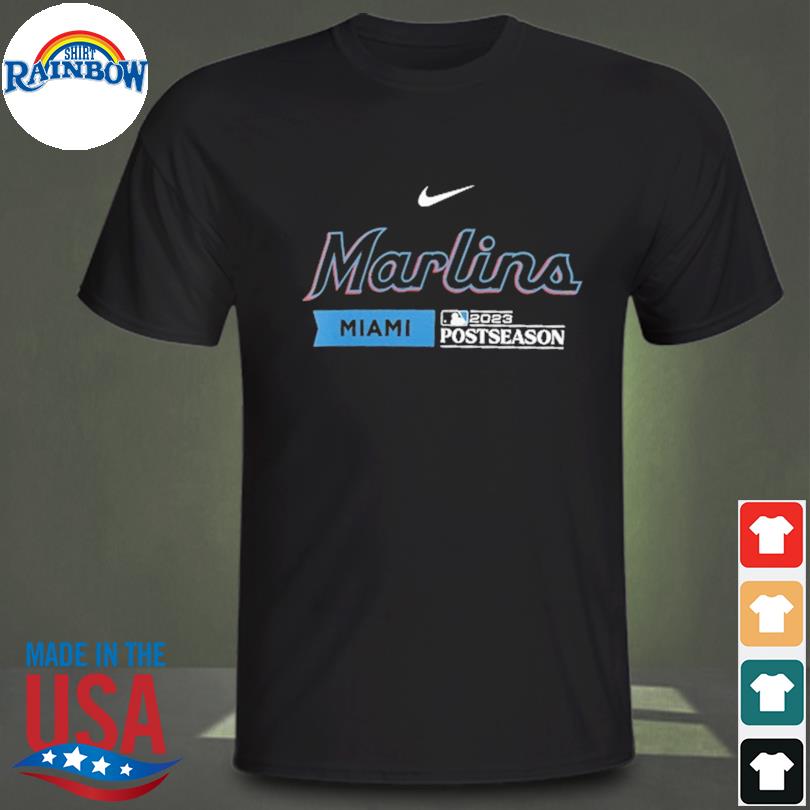 Official miami Marlins 2023 Postseason Collection Dugout T-Shirt