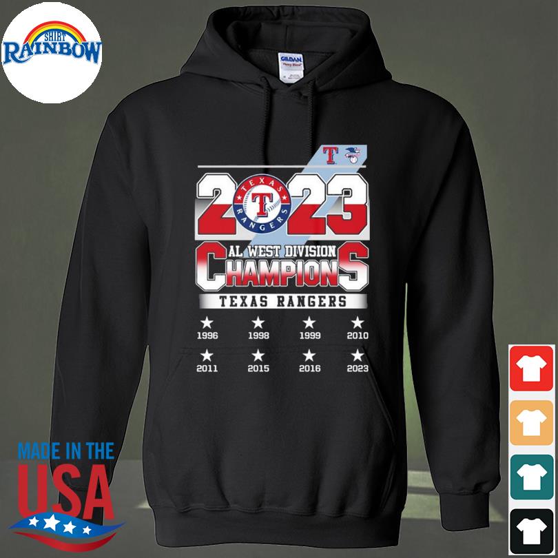 Texas Rangers 1996-2023 American League West Division Champions shirt,  hoodie, sweater, long sleeve and tank top