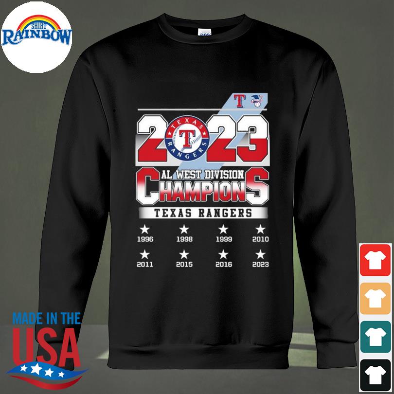 Texas Rangers Al West Division 1996-2023 shirt, hoodie, sweater, long  sleeve and tank top