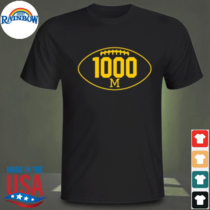 2023 Valiant university of michigan football 1000 wins shirt