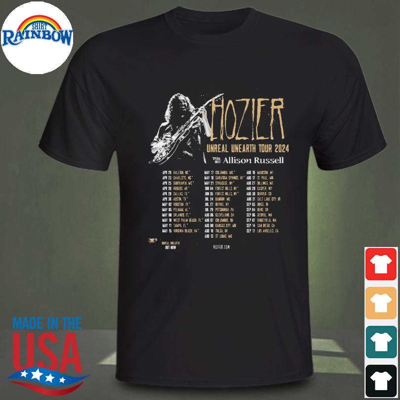 Hozier Unreal Unearth Tour 2024 Shirt